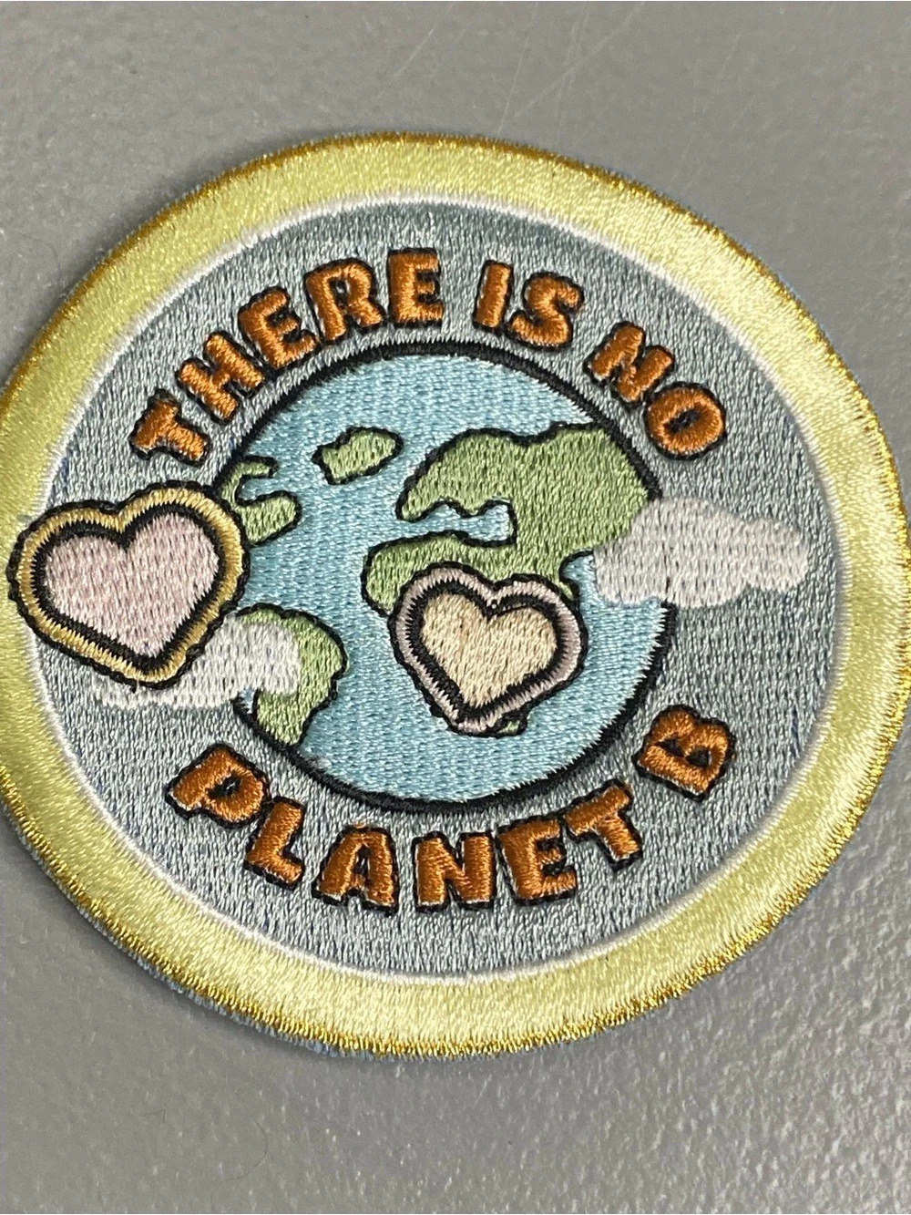 Stoney Clover Lane Embroidered Planet Patch in Yellow & Blue